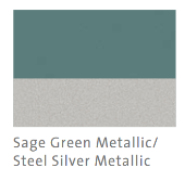 Sage Green Met and Steel Silver Met