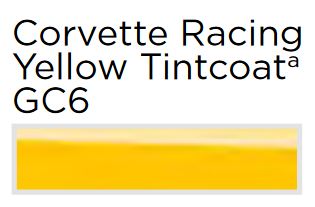 GC6 Corvette Racing Yellow Tint-coat