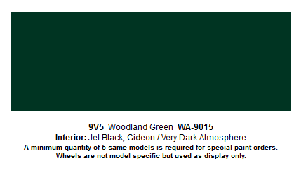 Woodland Green, 9V5, WA-9015, WA9015, U9015 GM SVO Custom Color