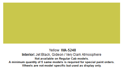Yellow, WA-5248, WA5248, U5248 GM SVO Custom Color