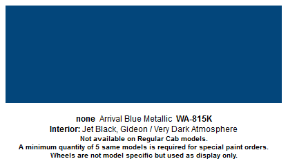 Arrival Blue Metallic WA-815K, U815K, WA815K GM SVO Custom Color