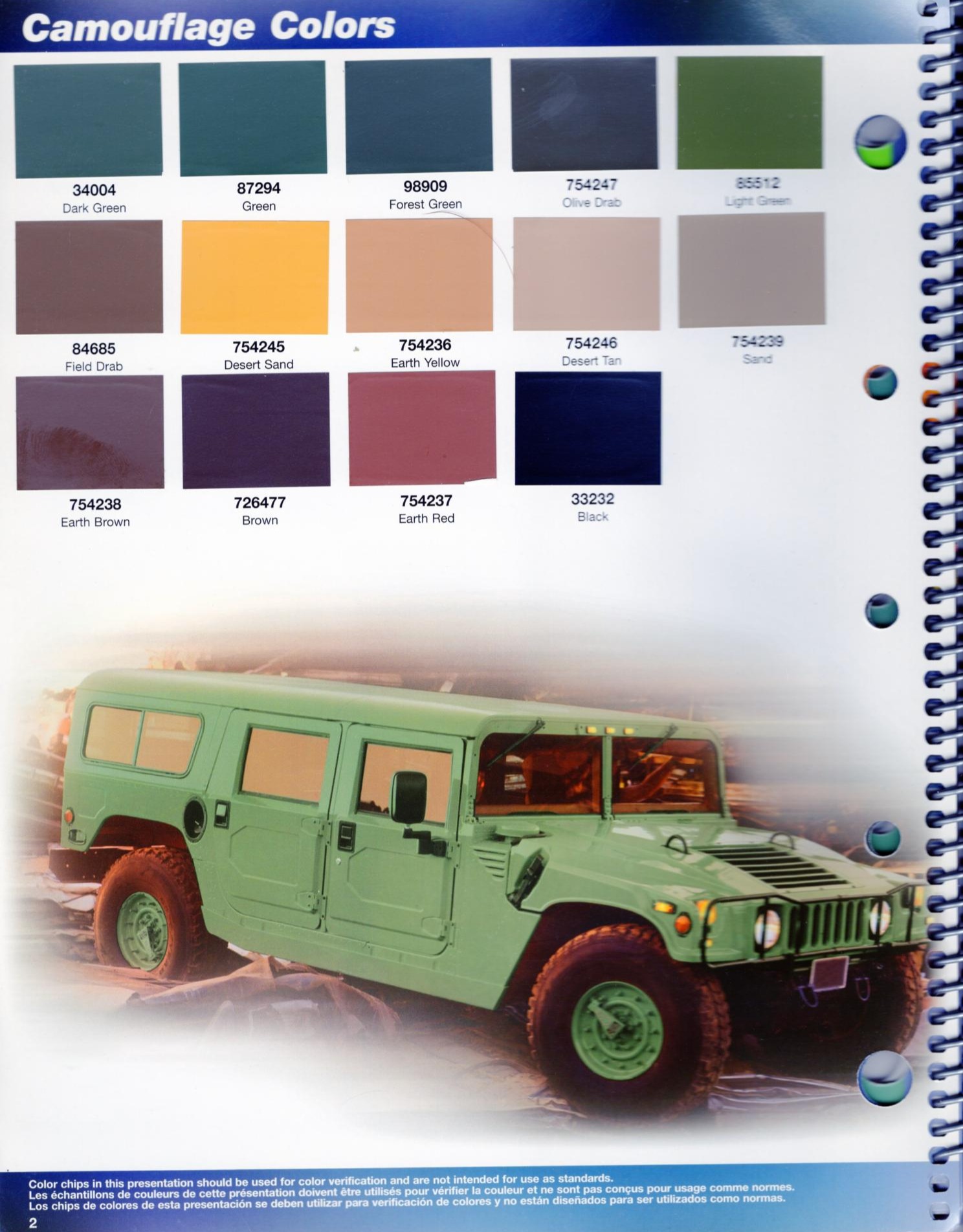 Camouflage Colors stock numbers for Basf paints Page 4 of Basf Fleet Book