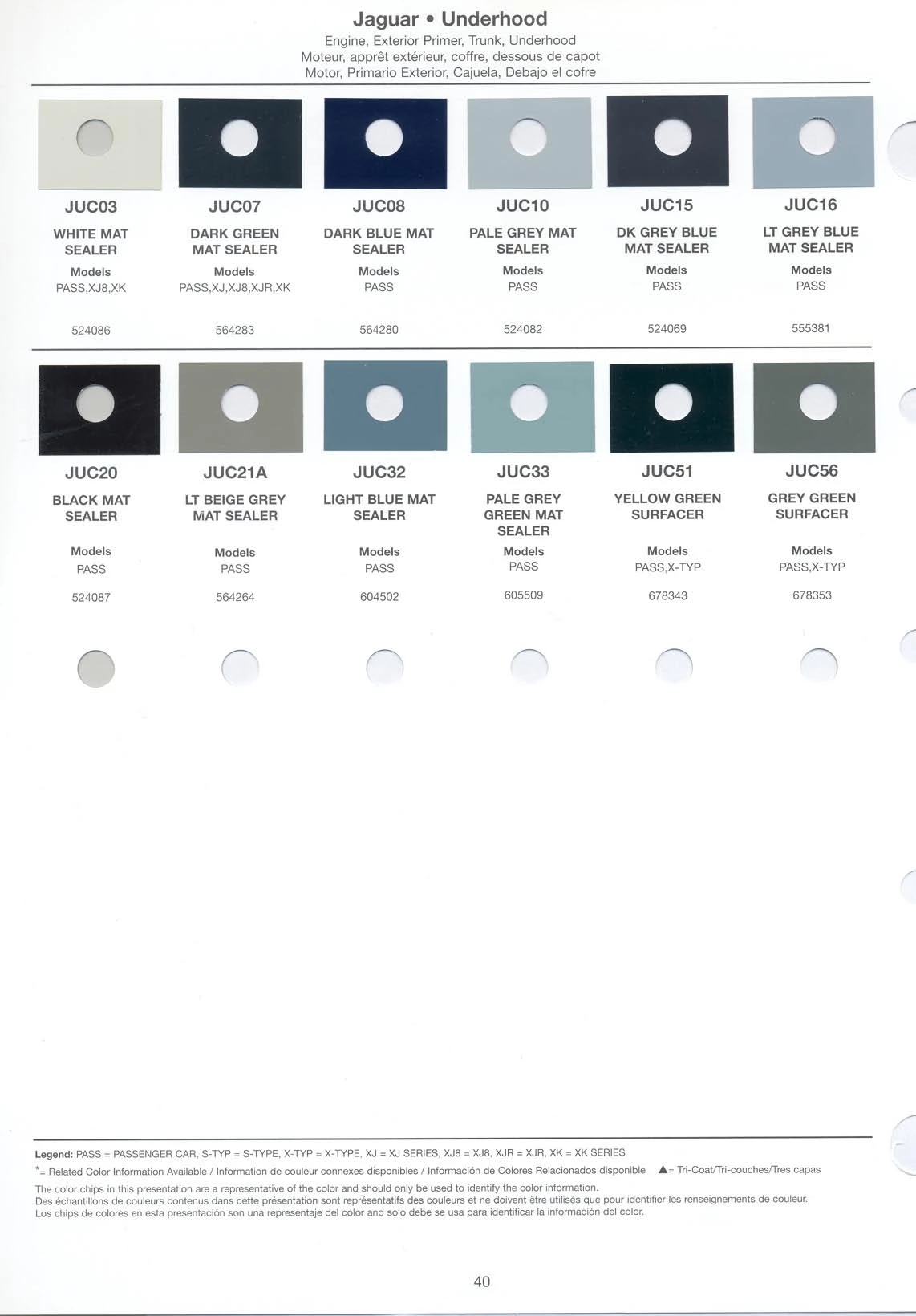 color swatches and paint codes