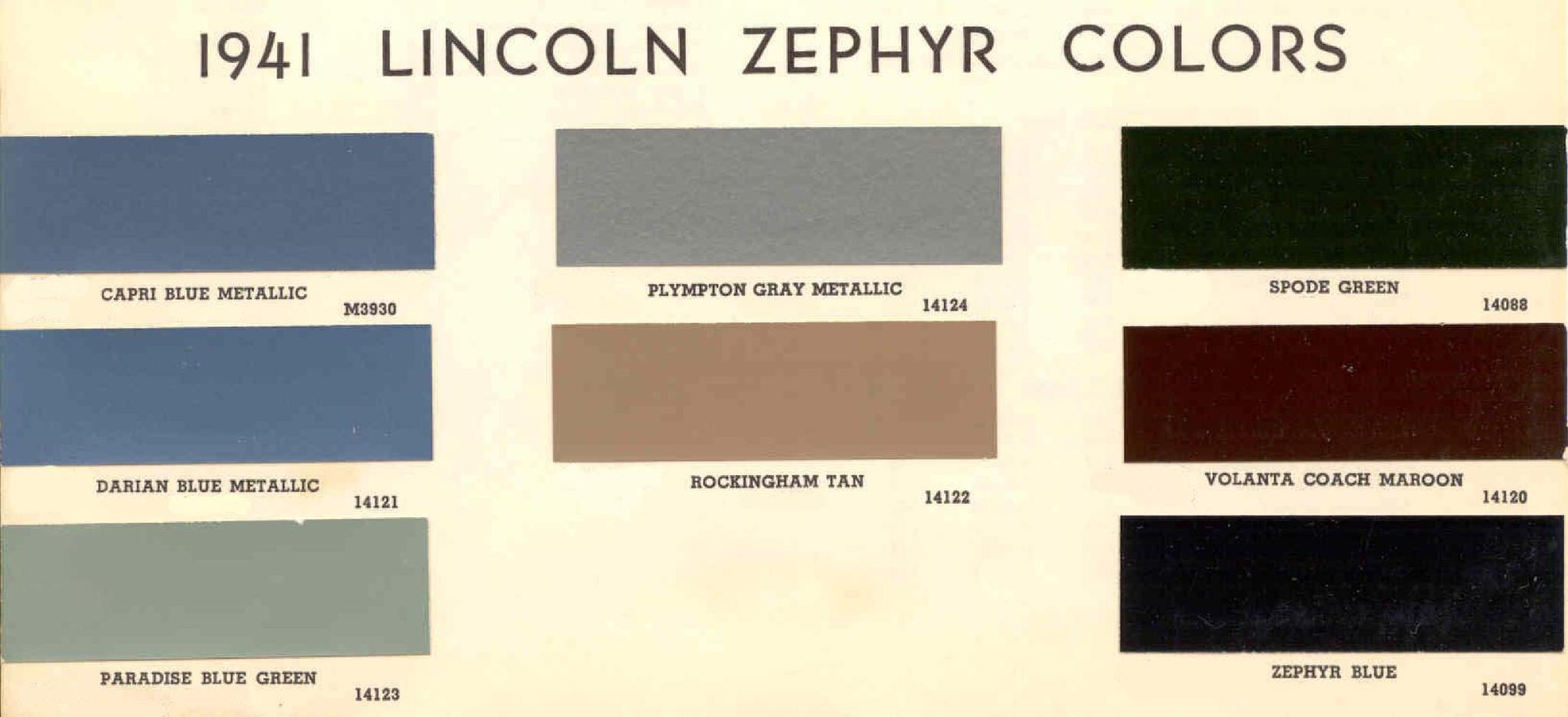 Paint Colors used on the Exterior of Lincoln