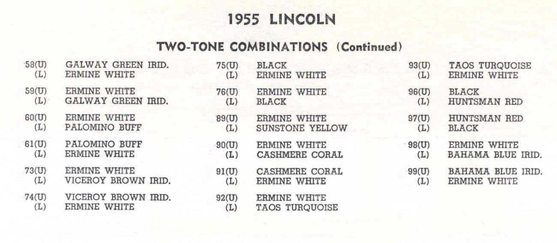 Paint Colors used on the Exterior of Lincoln