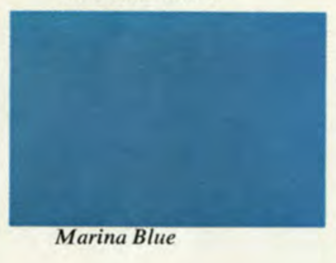 Marina Blue Main Body Color for a 1967 Camaro