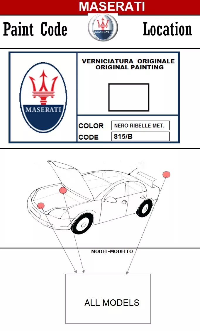 Maserati Paint Code Location for all vehicles paint code location for maserati vehicles