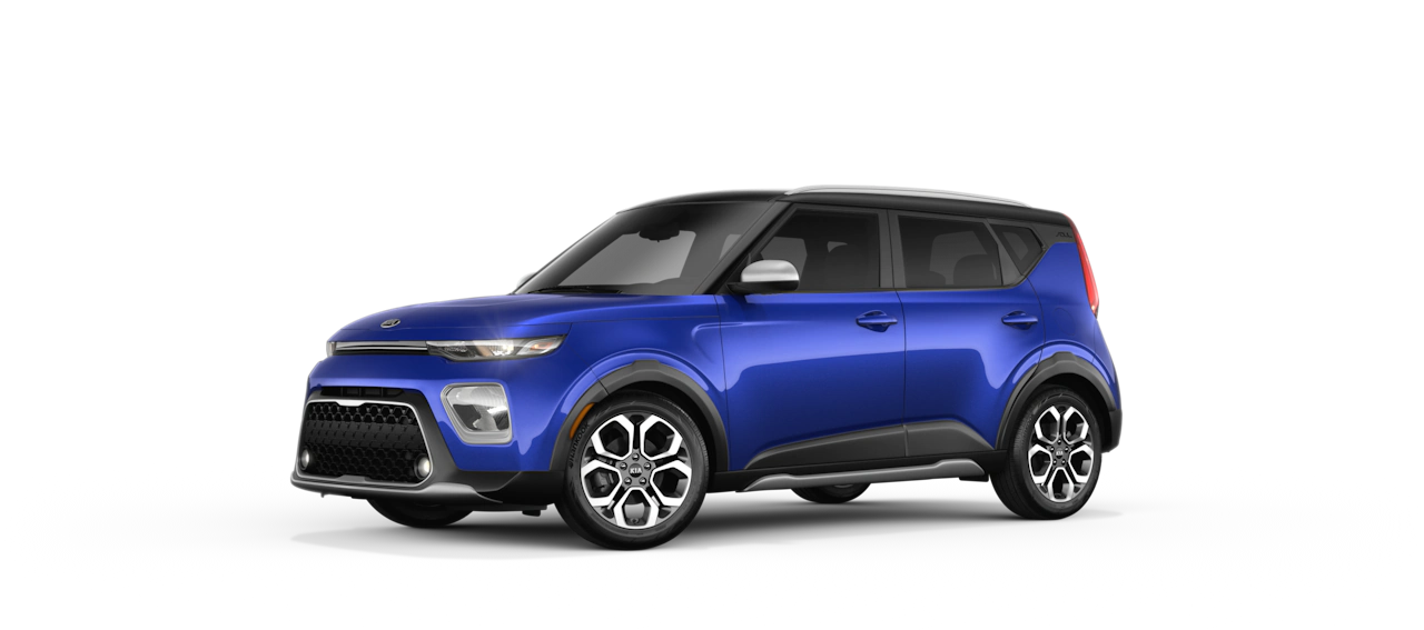 2021 Kia Soul 2 Tone Neptune Blue and Cherry Black