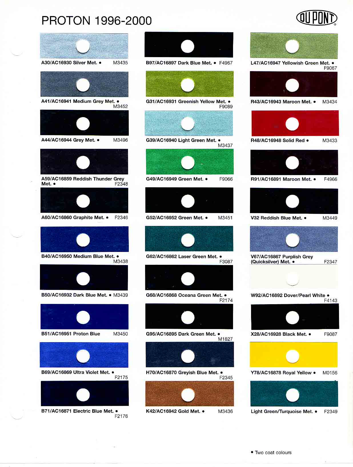 Proton exterior color examples