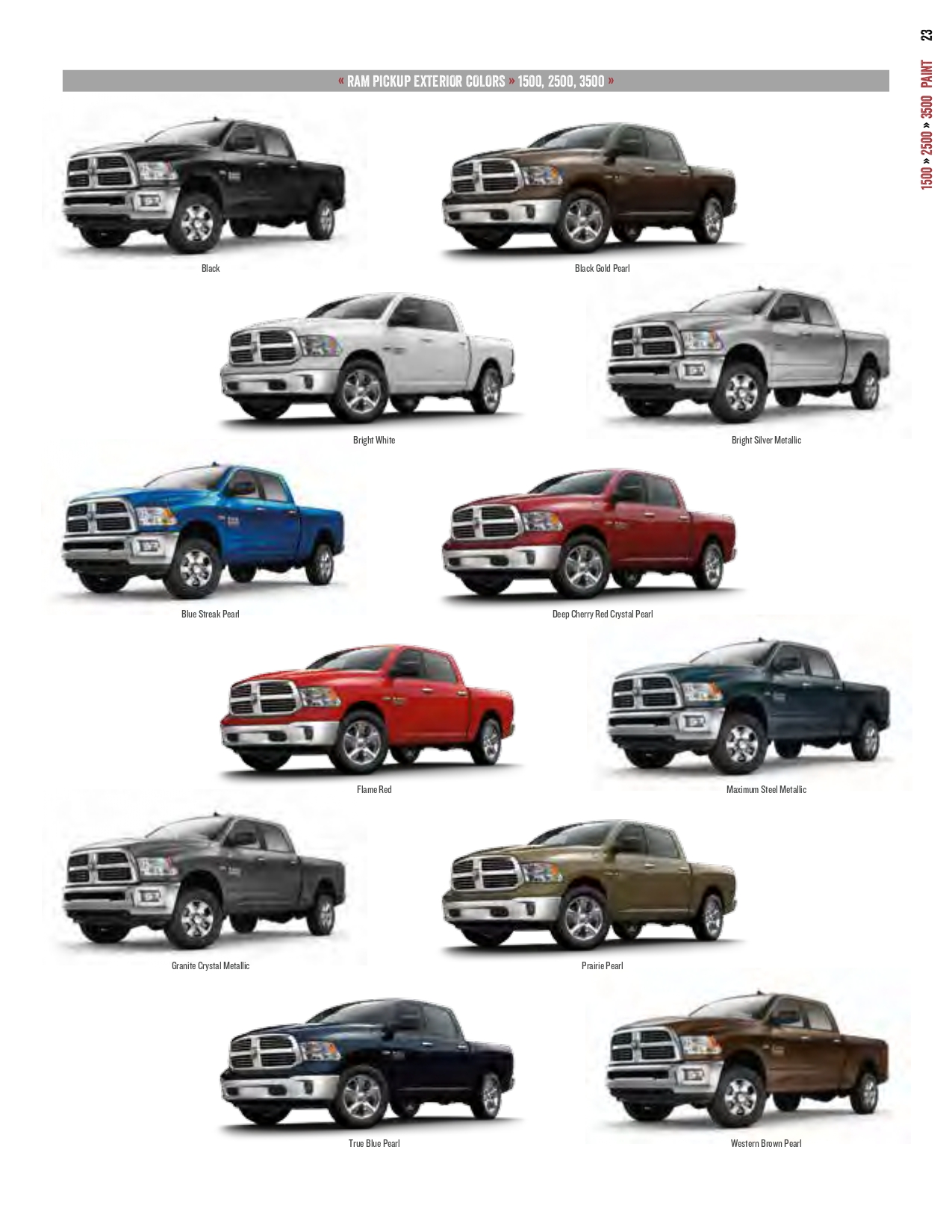 Dodge Ram 2500 Paint Codes & Color Charts