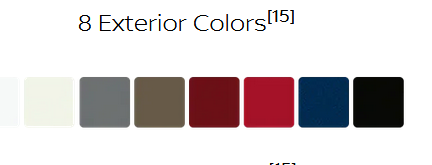 Exterior Colors Used on a 2021 Nissan Vehicle