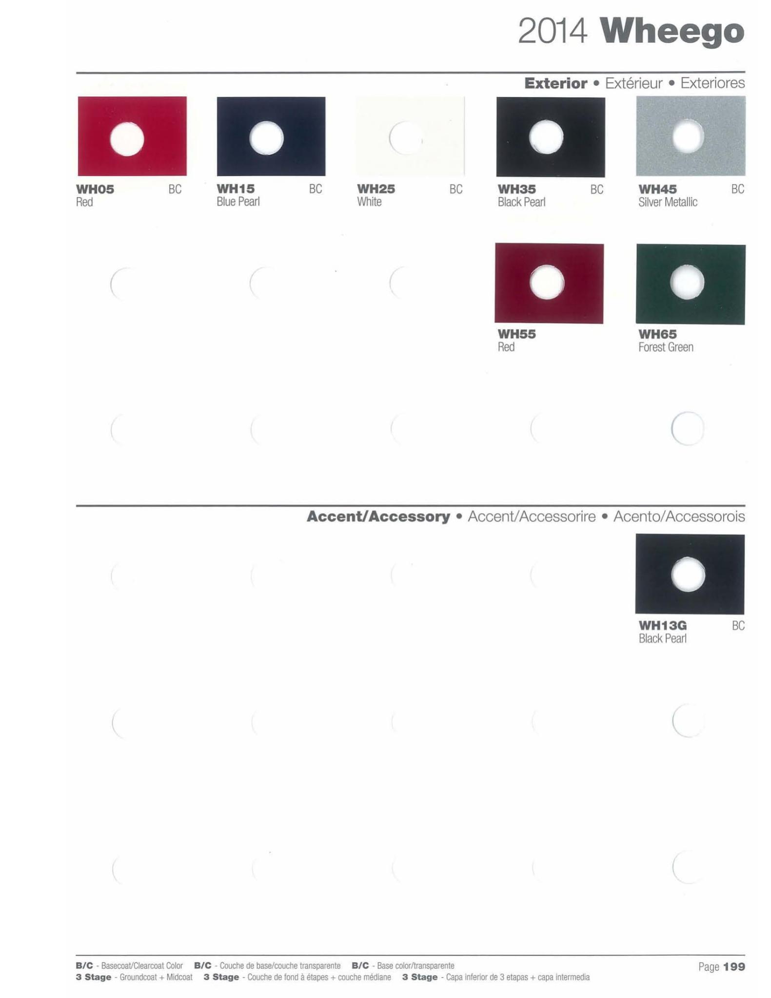 2014 paint codes and color chart Wheego ordering codes and paint chip samples