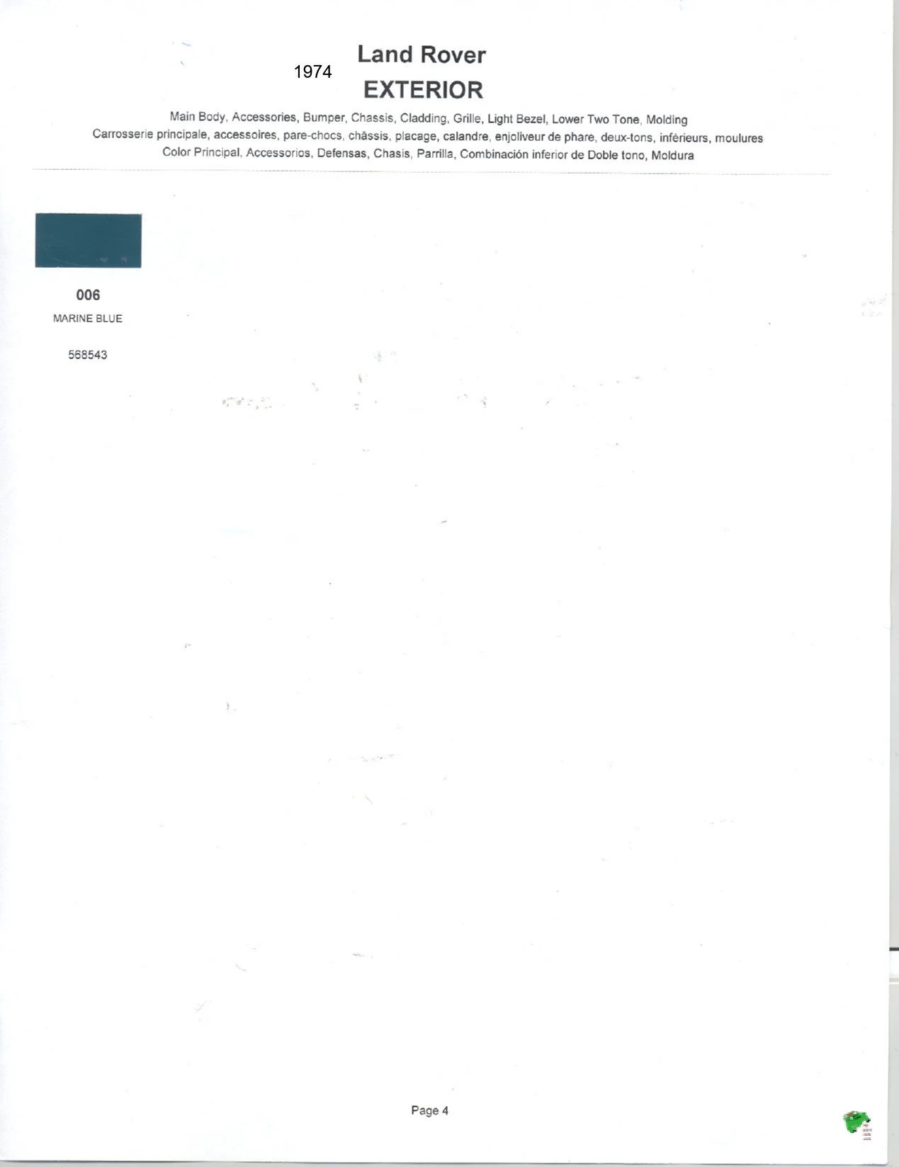 Paint color examples, their ordering codes, the oem color code, and vehicles the color was used on