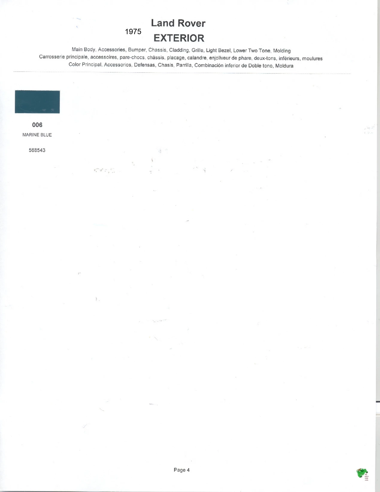 Paint color examples, their ordering codes, the oem color code, and vehicles the color was used on