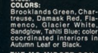 Paint color examples, their ordering codes, the oem color code, and vehicles the color was used on