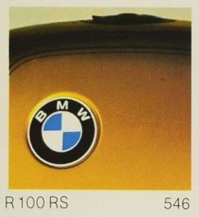 1978 Bmw Motorcycle Code 546 gold