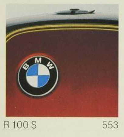 1978 Bmw Motorcycle Code 553 red