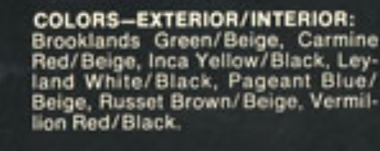 Paint color examples, their ordering codes, the oem color code, and vehicles the color was used on