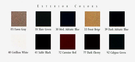 1996 Cadillac Fleetwood Color Chart