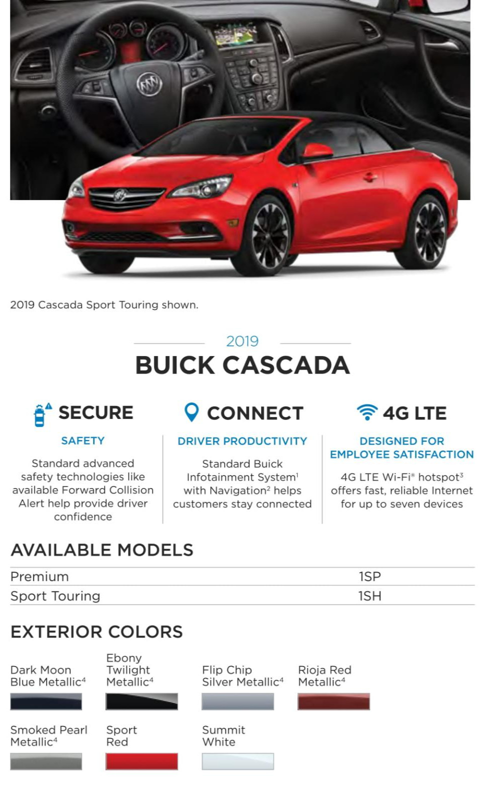 2019 Buick Cascada Paint Chart Paint Codes