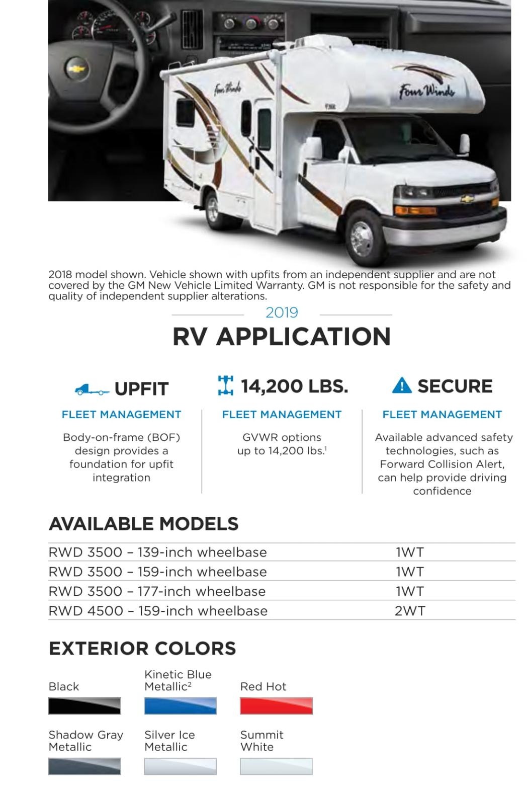 2019 2019 General Motors Vehicle Models and Paint Chart