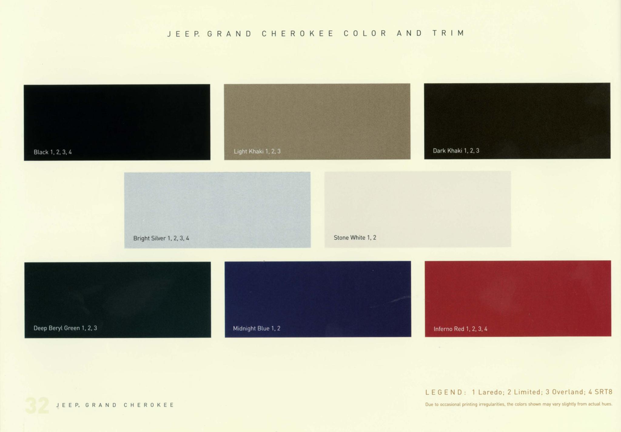 2006 Jeep Grand Cherokee Paint Chart
