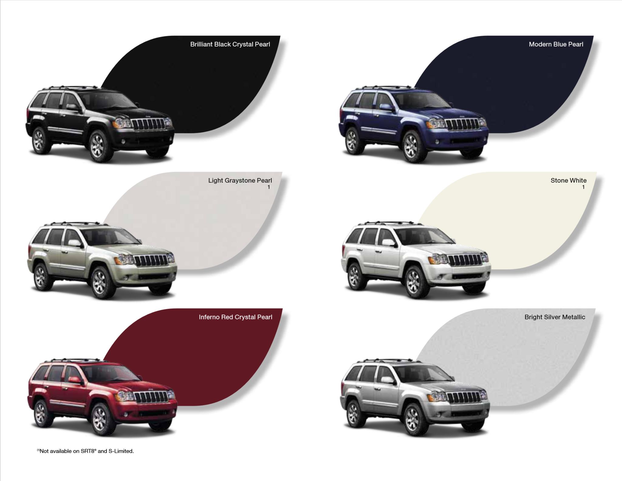 2010 Jeep Grand Cherokee Paint Chart