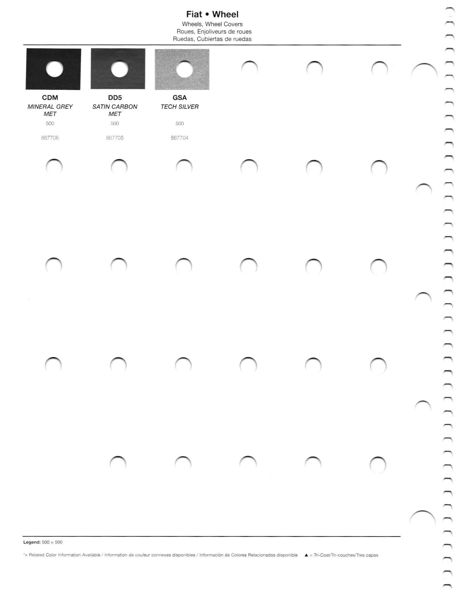 2011 Fiat Paint Codes & Color Chart Paint codes, and their ordering stock numbers for their color on 2011 vehicles