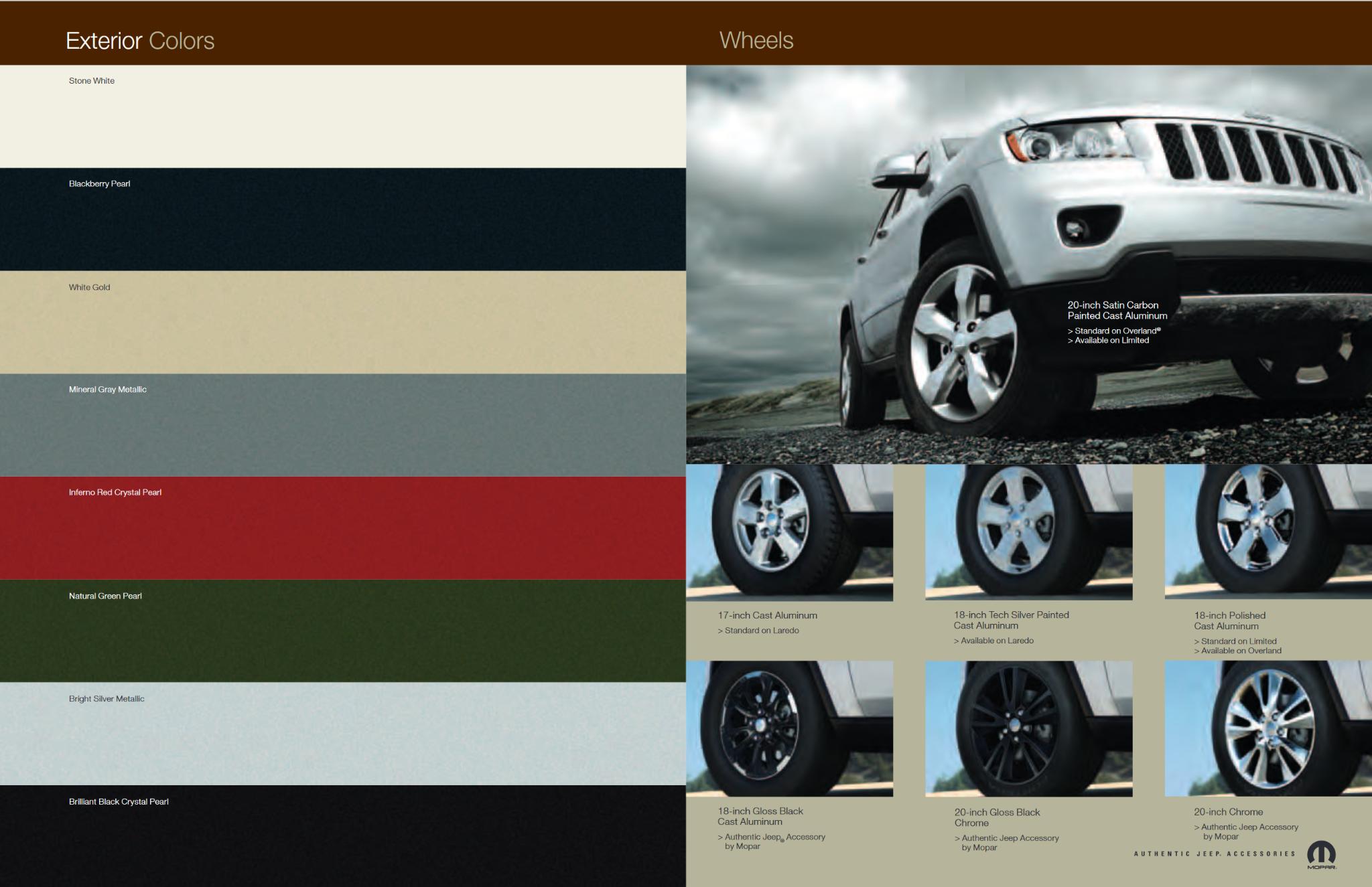 2011 Jeep Grand Cherokee Paint Chart