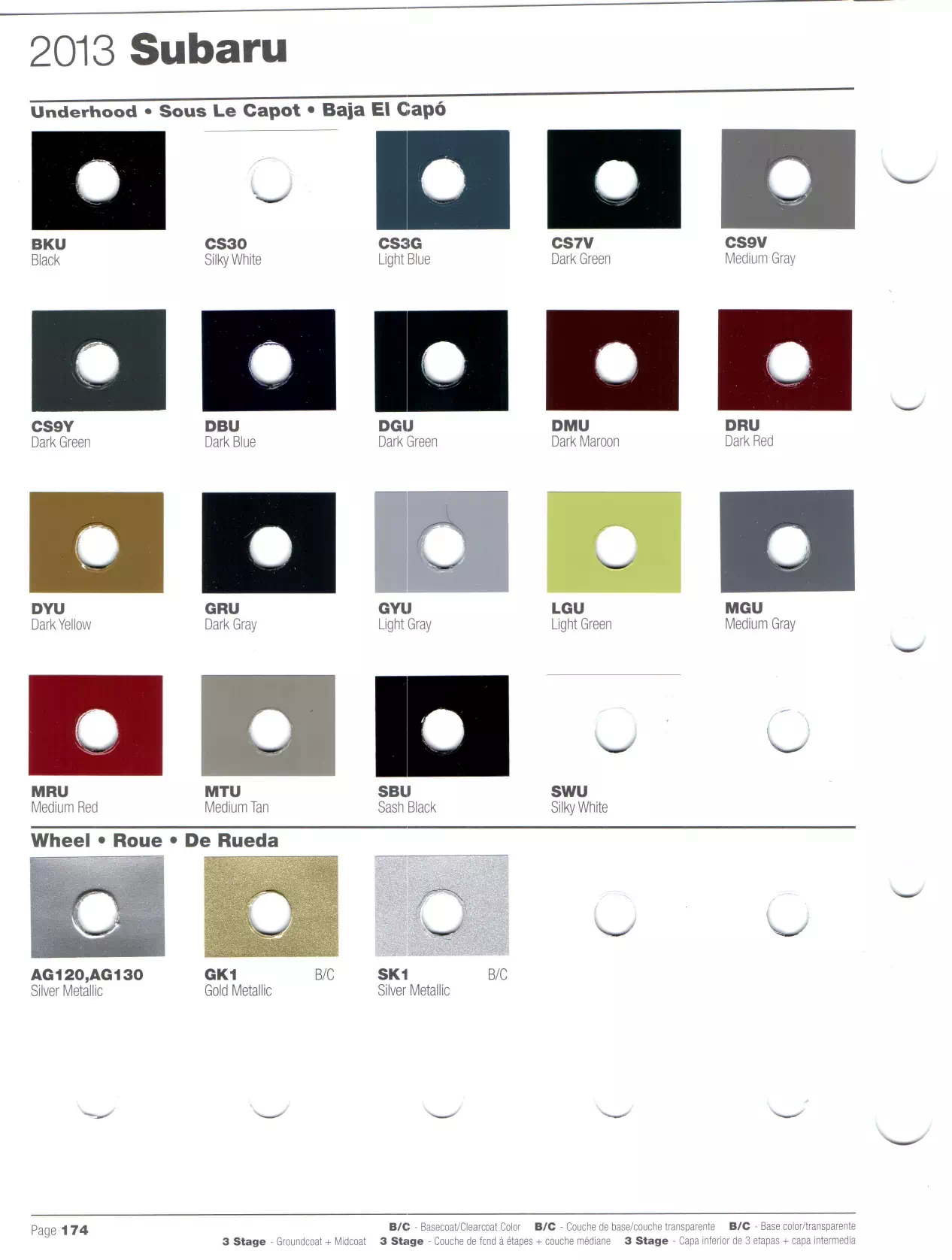 2013 Subaru Paint Codes and Color Chart