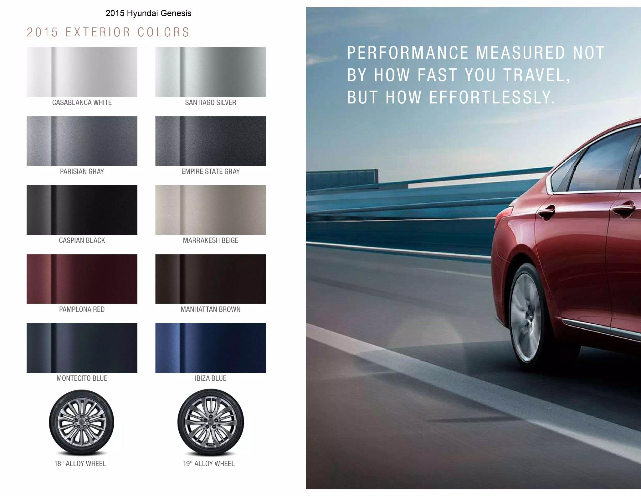 2015 Hyundai Genesis Paint Codes and Color Chart