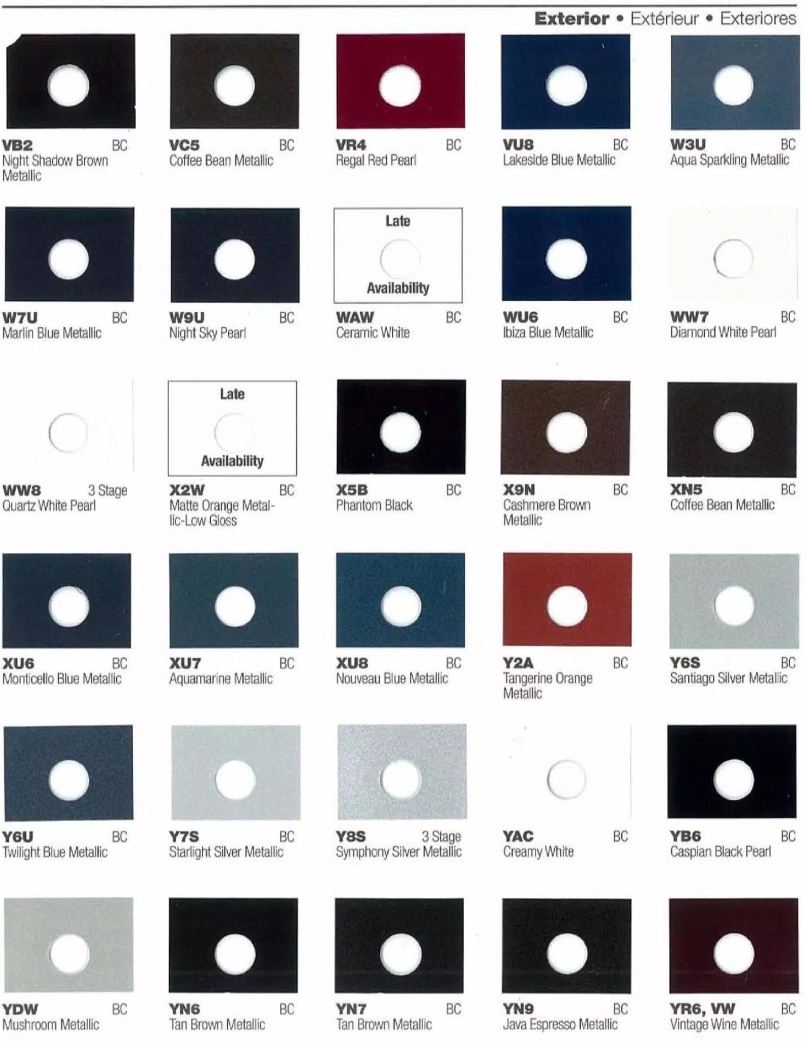 2016 Hyundai Paint Codes and Color Chart Page 3