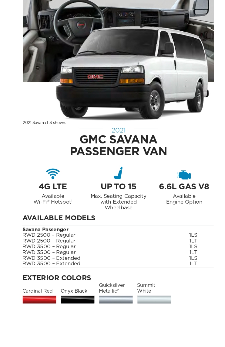 2022 GMC Savana Passenger Van Paint Chart paint codes for specific model general motors vehicles in 2022