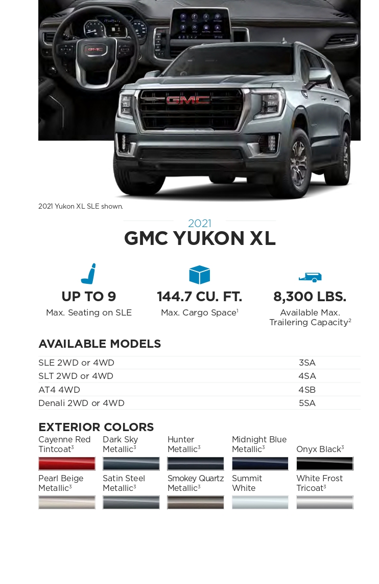 2022 GMC Yukon XL Paint Chart paint codes for specific model general motors vehicles in 2022