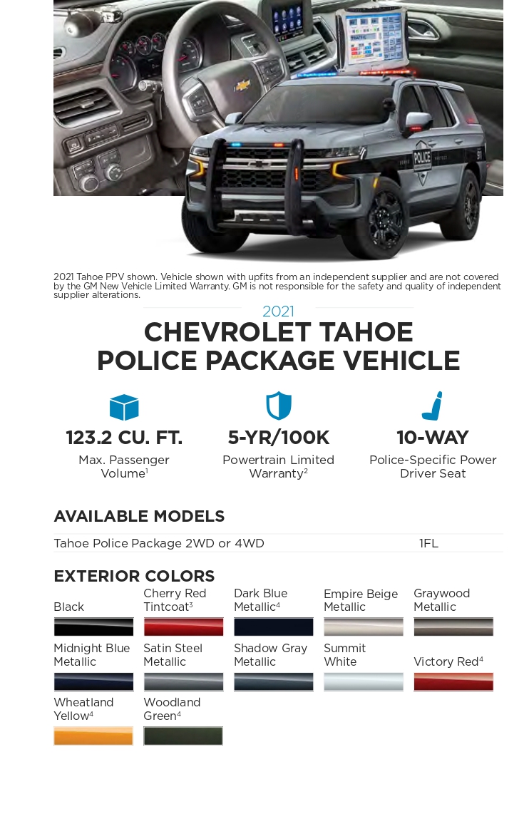 2021 Chevrolet Tahoe SSV Paint Codes and Color Chart 2022 Exterior General Motors Brand Paint Colors