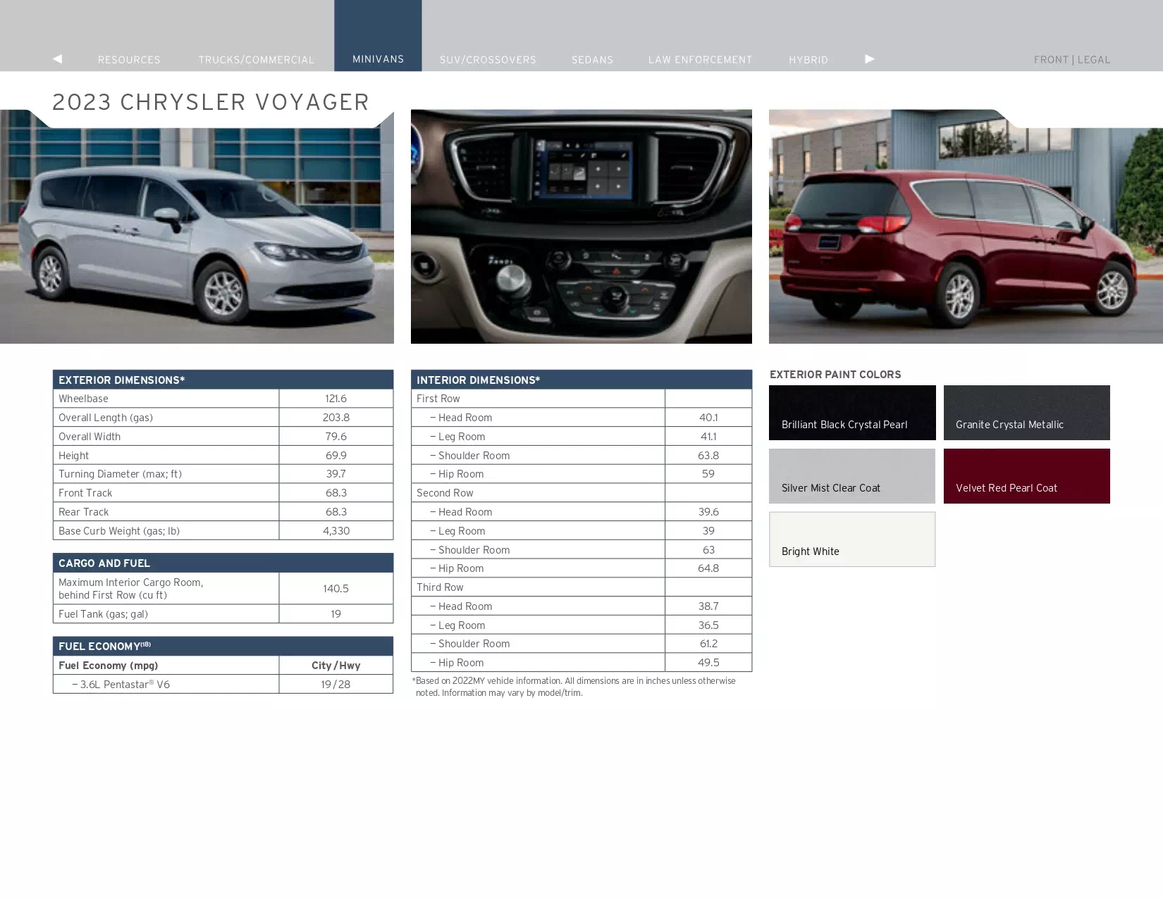 2023 Chrysler Paint Codes & Color Chart models, features and colors the vehicle comes in in 2023