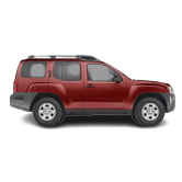 2008 Nissan Xterra A vehicle image of a 2008 Nissan Xterra model example painted in red.