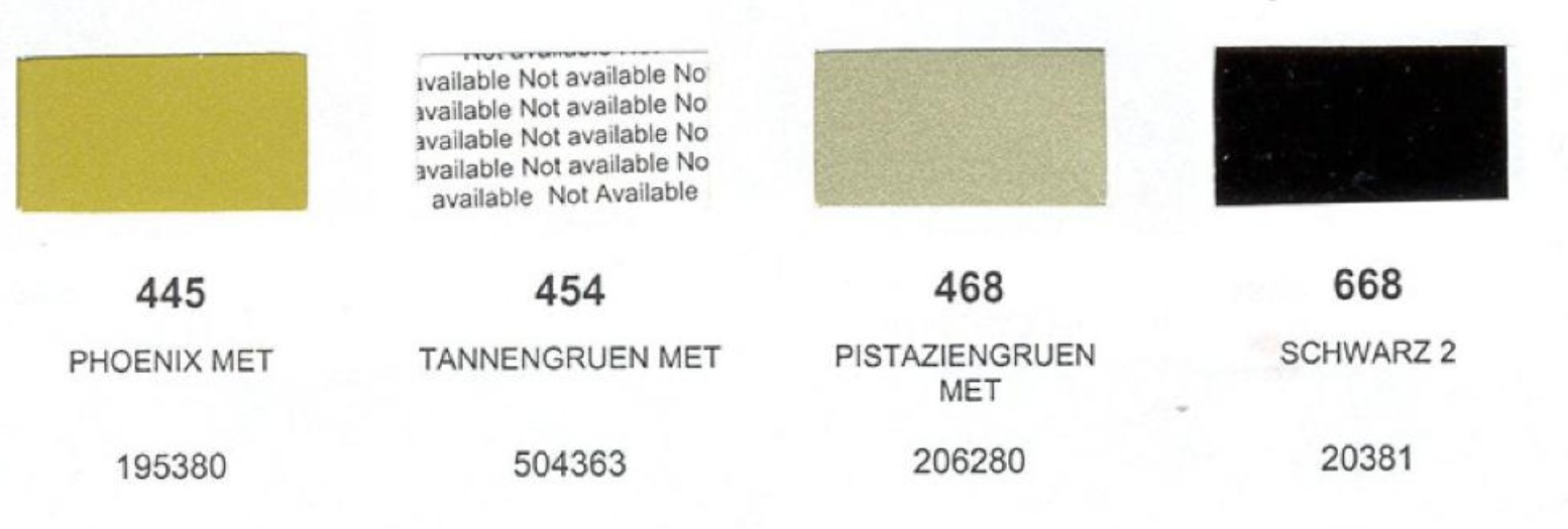 Paint Chips for Exterior, Interior, and Wheel Colors For BMW Colors 