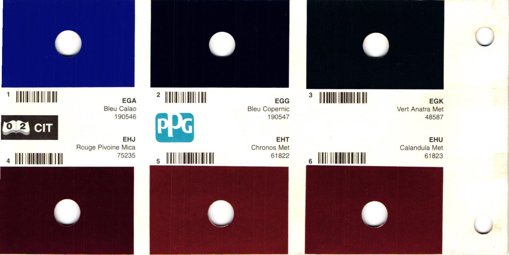 Citroen PPG Primemaster Paint Code Lookup Page 02 Paint codes, color swatches and PPG mixing formula numbers for the stand varience of ppg paints