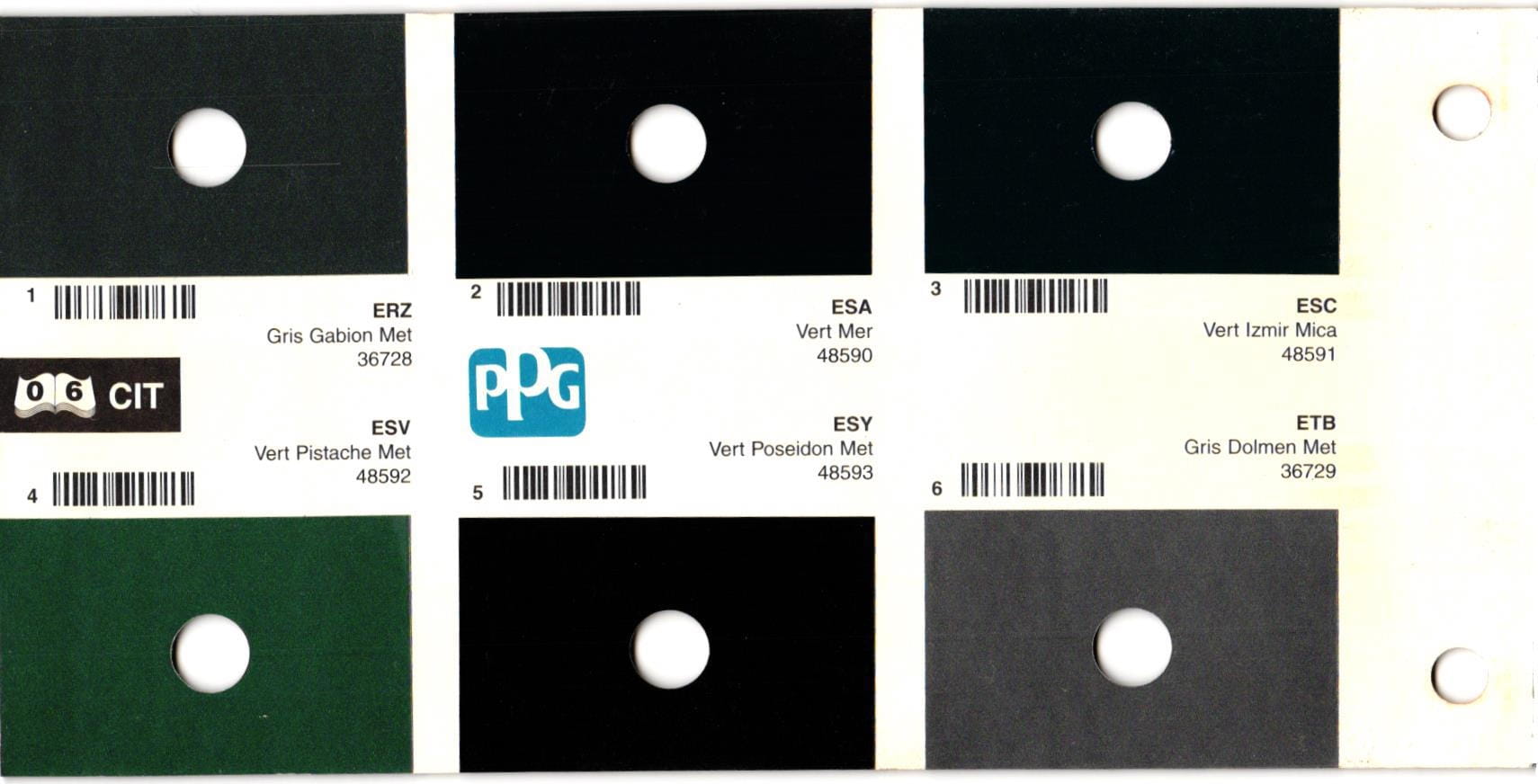 Citroen PPG Primemaster Paint Code Lookup Page 06 Paint codes, color swatches and PPG mixing formula numbers for the stand varience of ppg paints