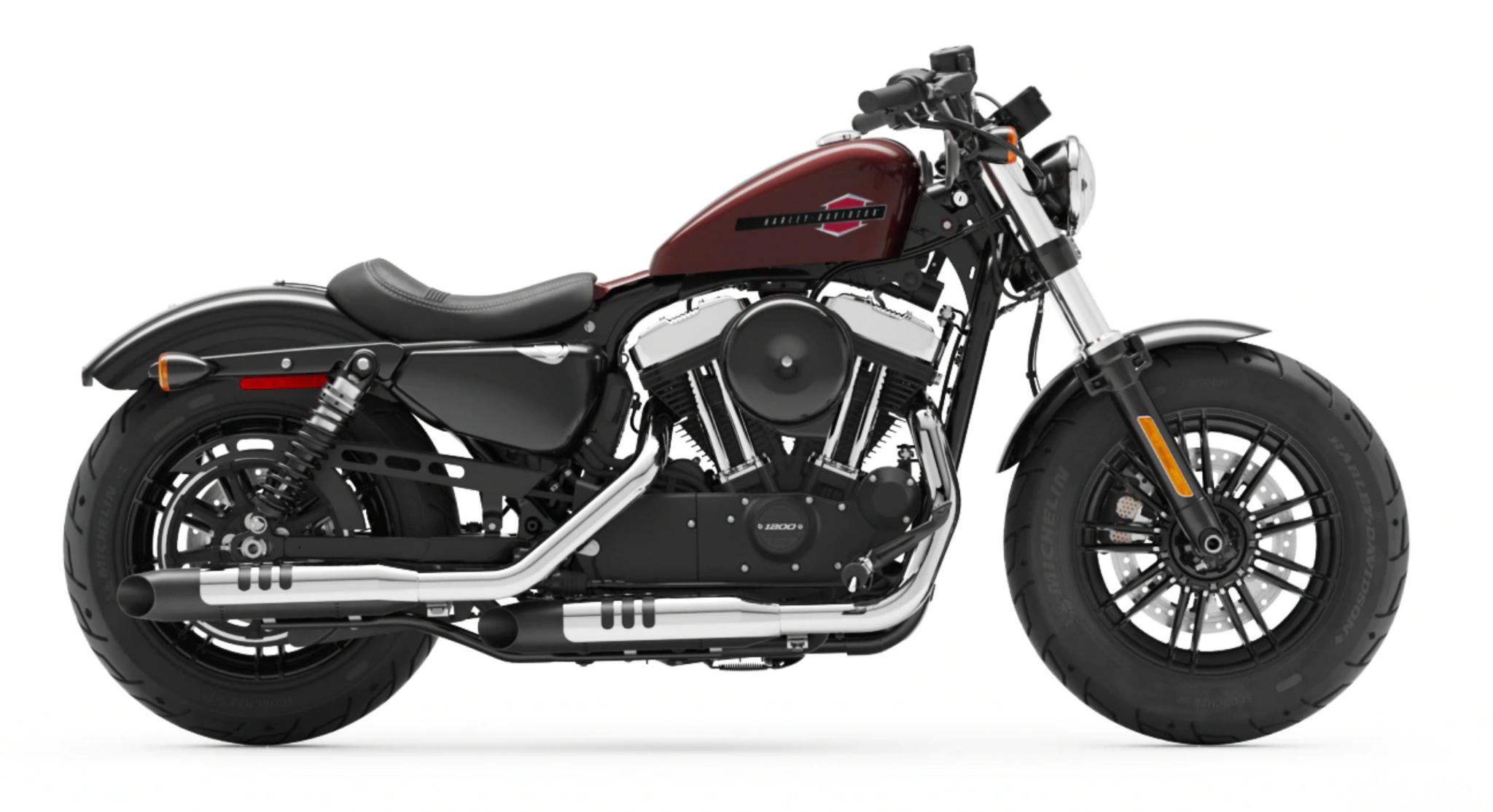 Midnight Crimson 2021 Harley Davidson bike color example