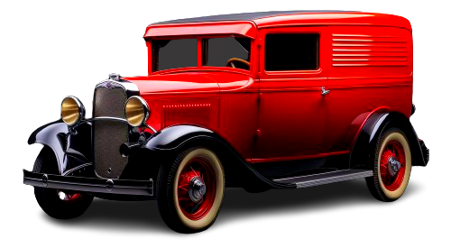1930 Chevrolet Delivery Sedan Vehicle Example a red 1930 Chevrolet truck