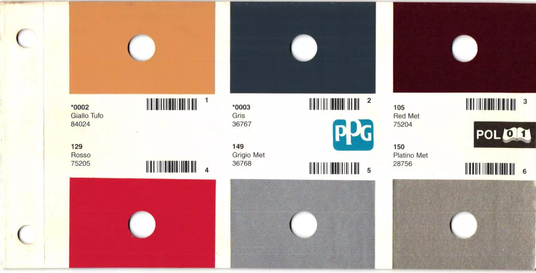 colors and their ordering codes for exterior polski vehicles