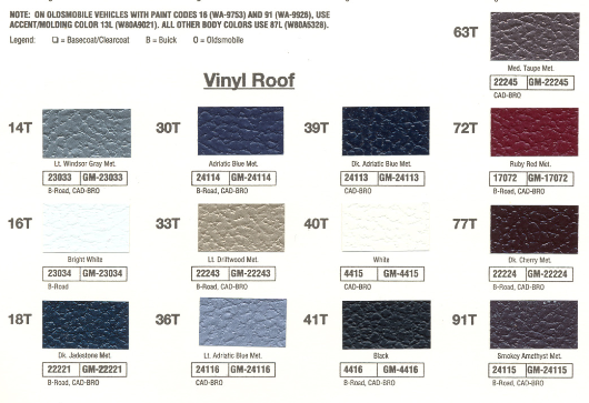 general motors color chart