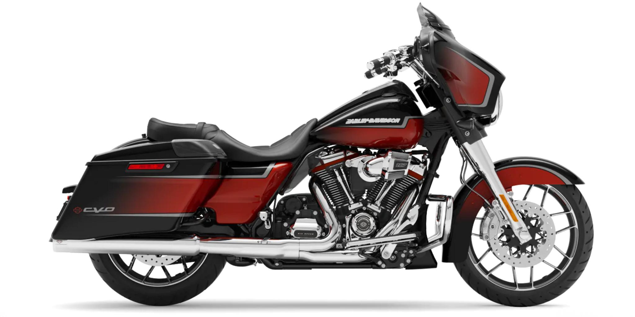 Sunset Orange Sunset Fade Black 2021 Harley Davidson bike color example